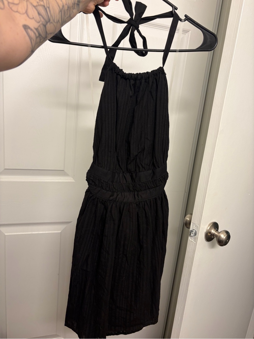 wild fable Black Backless Halter Dress